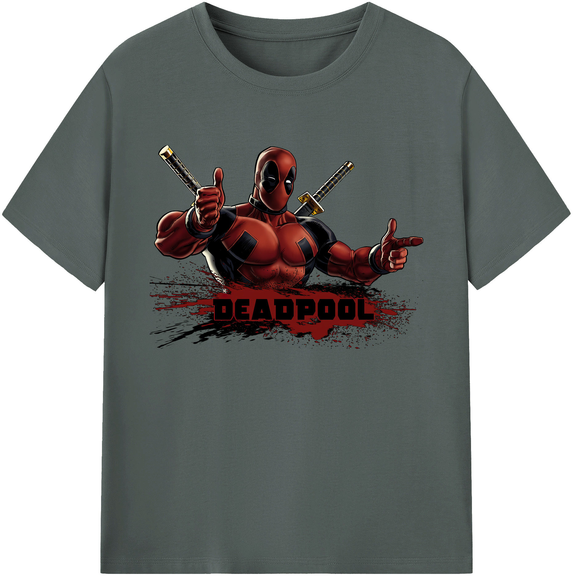 （画像用） Deadpool デッドプール 綿100％ メンズ半袖Tシャツ｜肌触りやわらか＆通気性